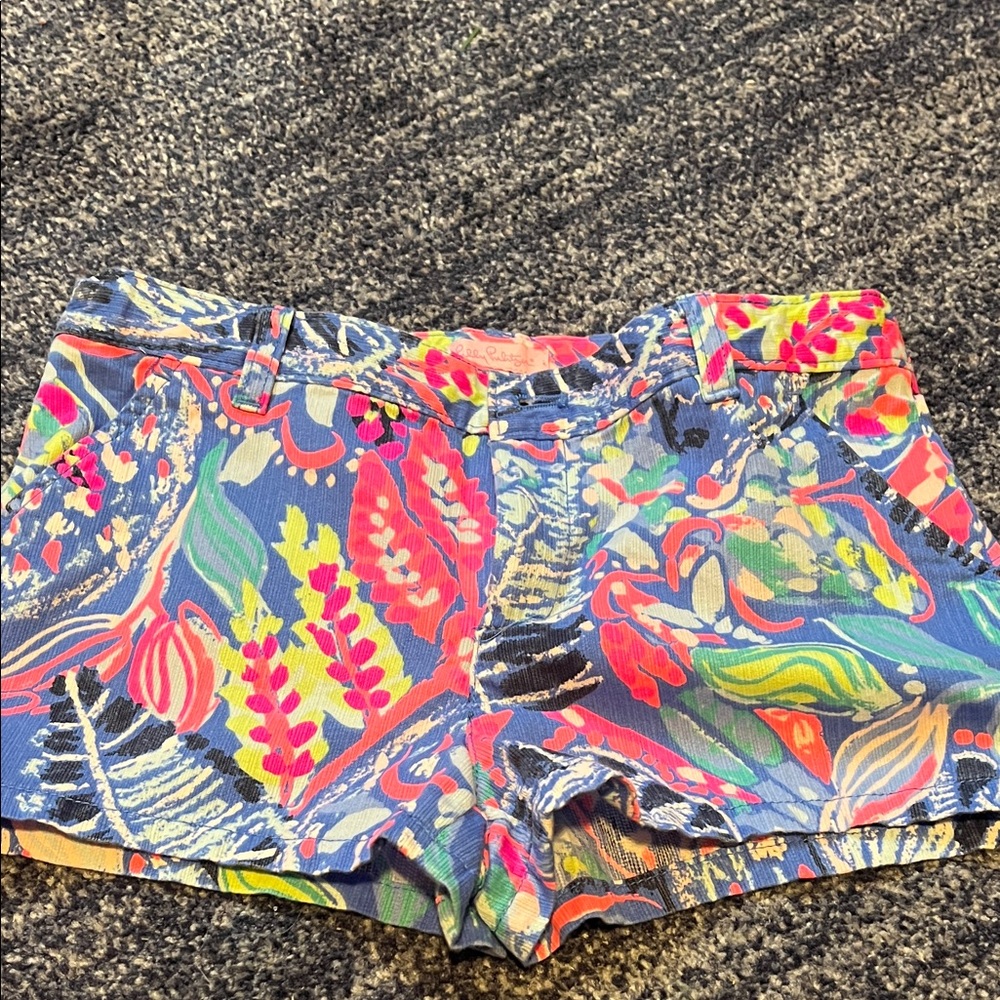 Lilly Pulitzer Girls Colorful Floral Jean Shorts